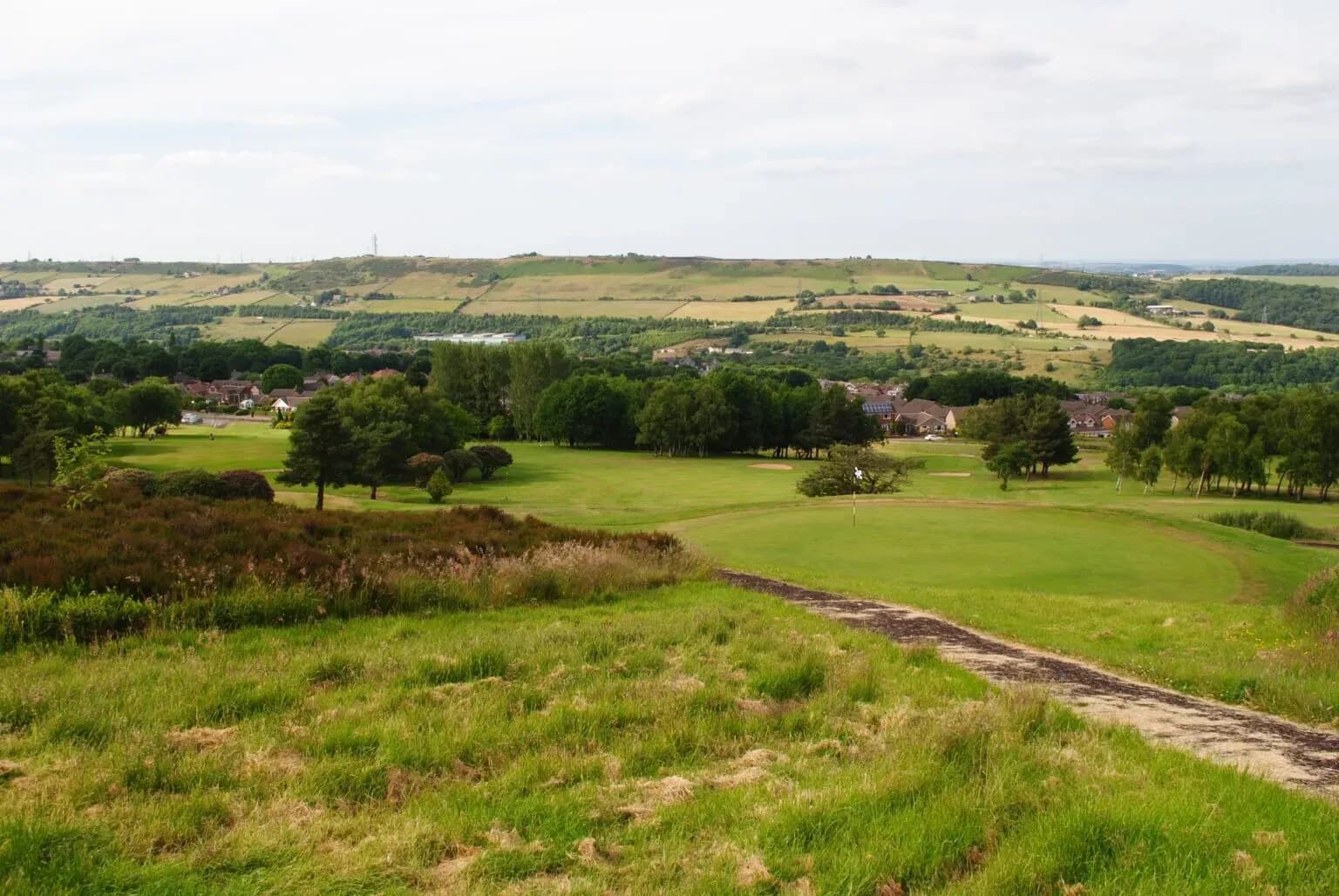 The 2nd green at Stocksbridge Golf Club